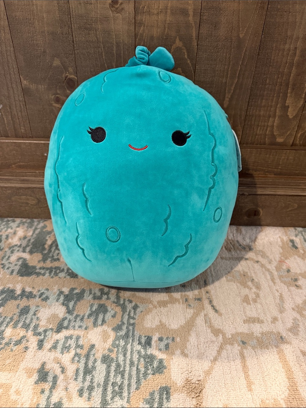 Squishmallows Teal pickle 🥒 Plush Decorative Pillow